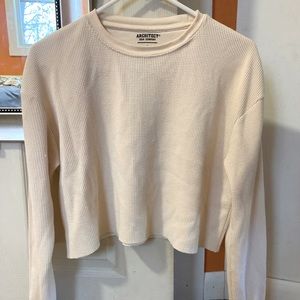 Cropped waffle knit